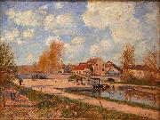Alfred Sisley, The Bourgogne Lock at Moret, Spring